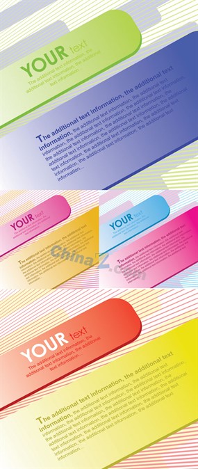 色彩文本标签矢量背景